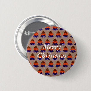 Badge Rond 5 Cm Sapin de Noël multicolore - Bouton