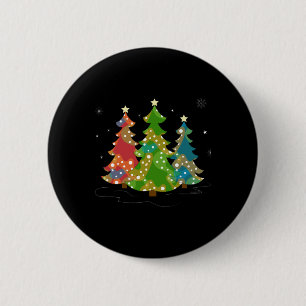Badge Rond 5 Cm Sapins de Noël Flocons Fantaisie Amusant T Shirt R