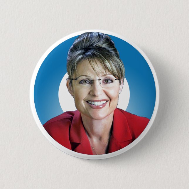 Badge Rond 5 Cm Sarah Palin Trumps le 'O (Devant)