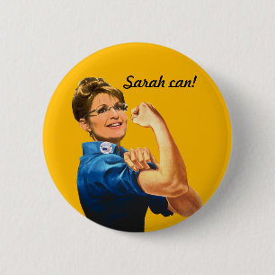 Badge Rond 5 Cm Sarah peut !