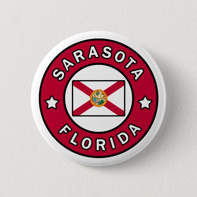 Badge Rond 5 Cm Sarasota Floride (Devant)
