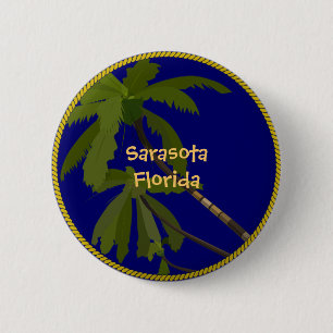 Badge Rond 5 Cm Sarasota, Floride