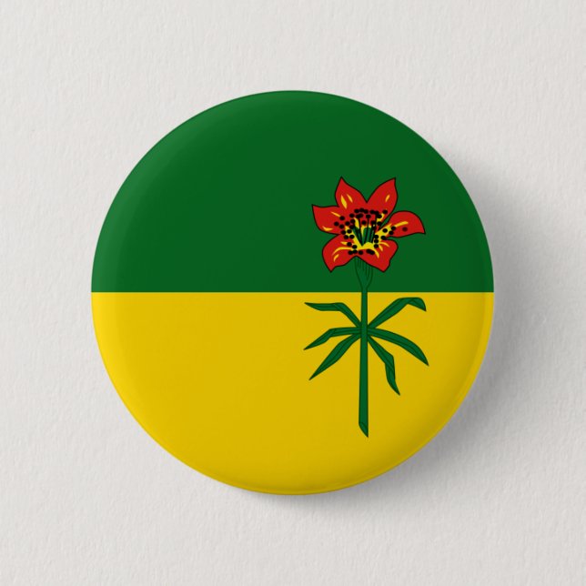 Badge Rond 5 Cm saskatchewan (Devant)