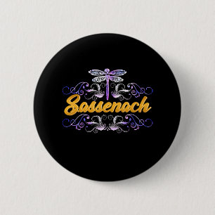 Badge Rond 5 Cm Sassenach Outlander Blue Dragonfly