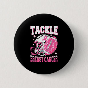 Badge Rond 5 Cm S'attaquer au cancer du sein, Football Américain P