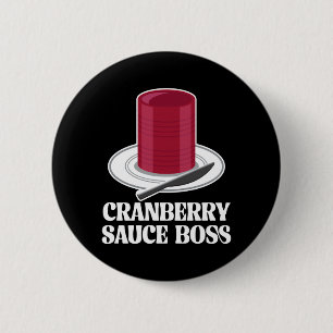 Badge Rond 5 Cm Sauce de canneberge en conserve de Thanksgiving Bo