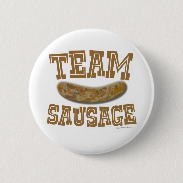 Badge Rond 5 Cm Saucisse d'équipe (Devant)