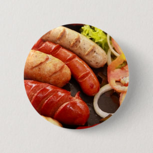 Badge Rond 5 Cm Saucisses