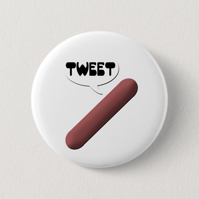 Badge Rond 5 Cm Saucisses de gazouillement (Devant)