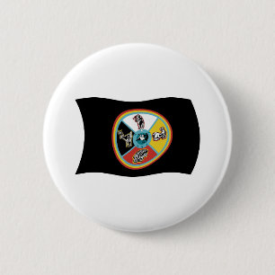 Badge Rond 5 Cm Sault Ste. Bouton Drapeau Marie Tribe