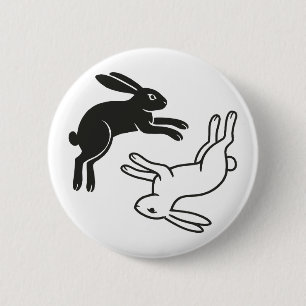 Badge Rond 5 Cm Sauts de lapins