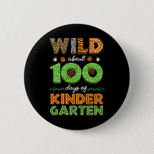 Badge Rond 5 Cm Sauvage Environ 100 Jours De Maternelle 100E Jour
