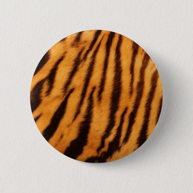 Badge Rond 5 Cm Sauvage et Vibrant Tiger Orange (Devant)