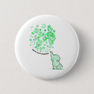 Badge Rond 5 Cm Sauve les ballons verts Sensibilisation à la santé