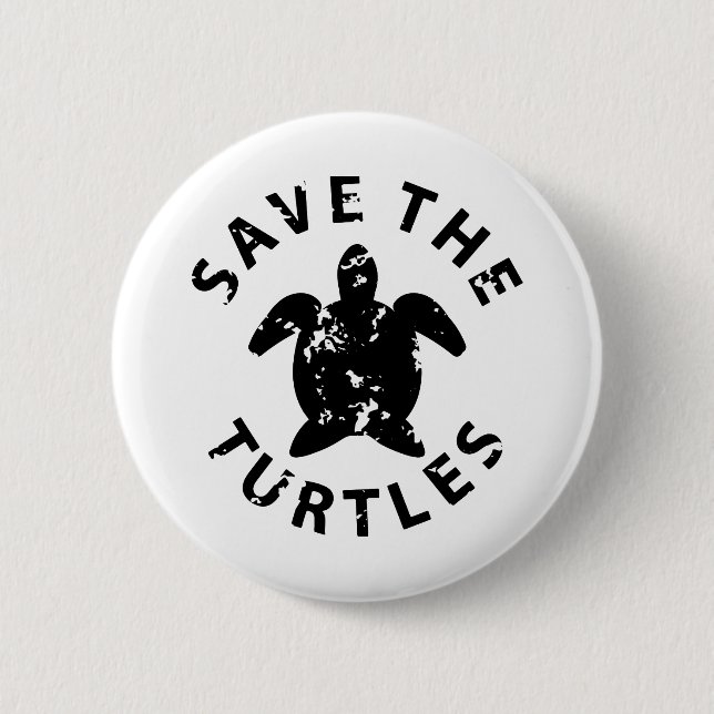 Badge Rond 5 Cm SAUVEGARDEZ le grunge TURTLES (Devant)