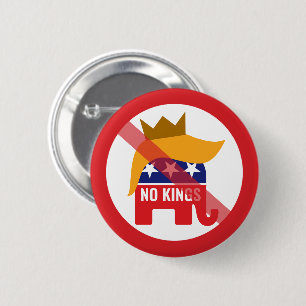 Badge Rond 5 Cm Sauver la démocratie, pas de rois, pas de monarchi