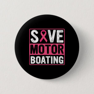 Badge Rond 5 Cm Sauver le canotage contre le cancer du sein Ruban 