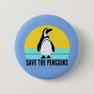 Badge Rond 5 Cm Sauver Les Pingouins