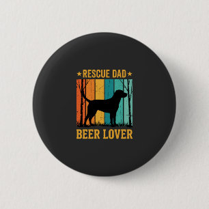 Badge Rond 5 Cm Sauver Papa Amateur de Bière Chien Vintage