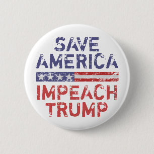 Badge Rond 5 Cm Sauvez l'Amérique, empêchez Trump