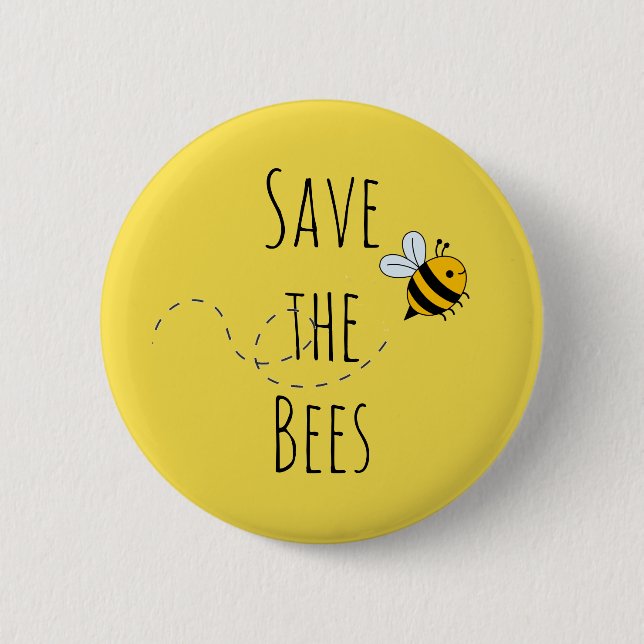 Badge Rond 5 Cm Sauvez le bouton d'activiste d'abeilles (Devant)