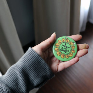 Badge Rond 5 Cm Sauvez le Jour des terres des abeilles