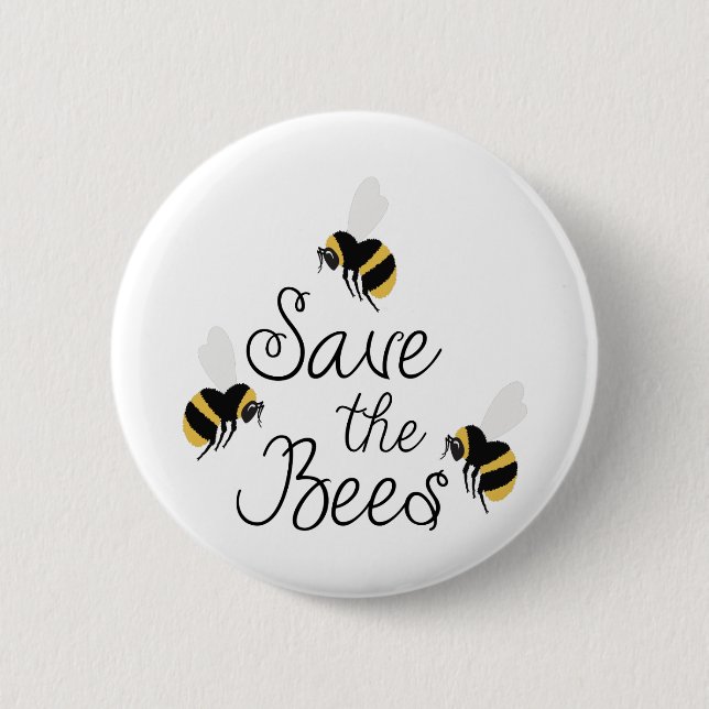 Badge Rond 5 Cm Sauvez les abeilles (Devant)