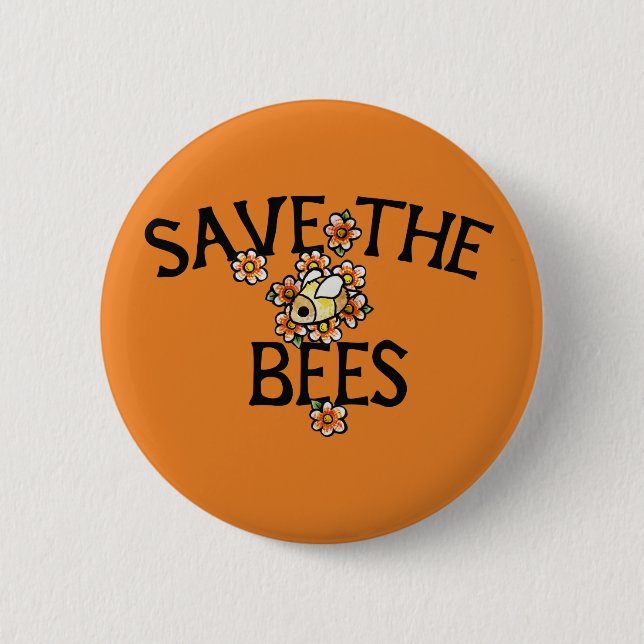 Badge Rond 5 Cm Sauvez les abeilles adorables apiculteurs doux art (Devant)