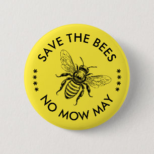 Badge Rond 5 Cm Sauvez les abeilles pas la vache peut pollinisateu