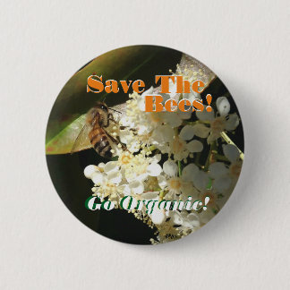 Badge Rond 5 Cm Sauvez les abeilles/Pin d'activisme