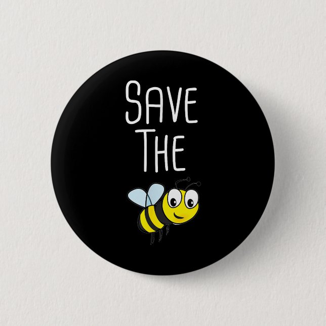 Badge Rond 5 Cm Sauvez les abeilles - Protection De l'environnemen (Devant)