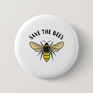 Badge Rond 5 Cm Sauvez les abeilles Sauvez notre planète apiculteu
