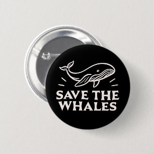 Badge Rond 5 Cm Sauvez les baleines