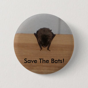 Badge Rond 5 Cm Sauvez les battes ! bouton de faune