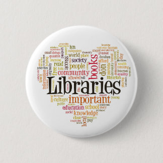 Badge Rond 5 Cm Sauvez les bibliothèques 1