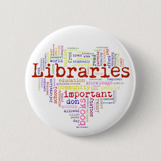 Badge Rond 5 Cm Sauvez les bibliothèques 3