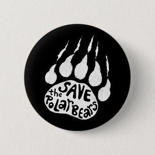 Badge Rond 5 Cm Sauvez Les Ours Polaires