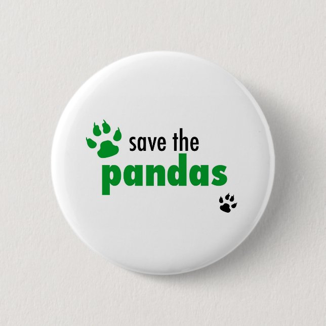 Badge Rond 5 Cm Sauvez les pandas (Devant)