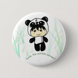 Badge Rond 5 Cm Sauvez les pandas satisfont ?