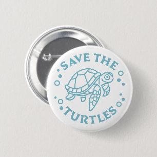 Badge Rond 5 Cm Sauvez les tortues