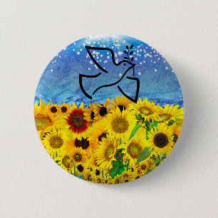 Badge Rond 5 Cm Sauvez l'Ukraine !