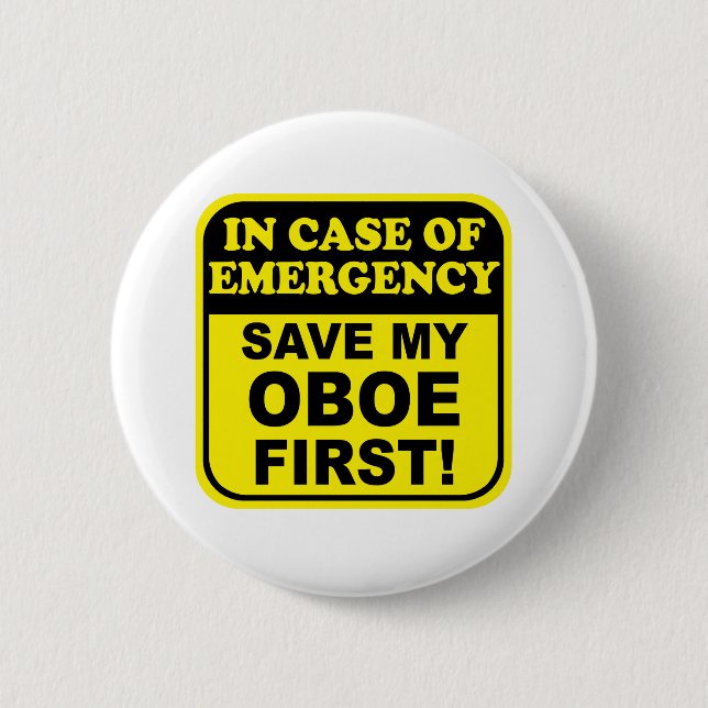 Badge Rond 5 Cm Sauvez mon hautbois (Devant)