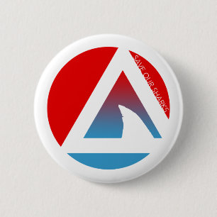 Badge Rond 5 Cm sauvez nos cercles de requins