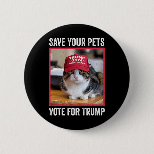 Badge Rond 5 Cm Sauvez Vos Animaux Votez Trump Élection Américaine