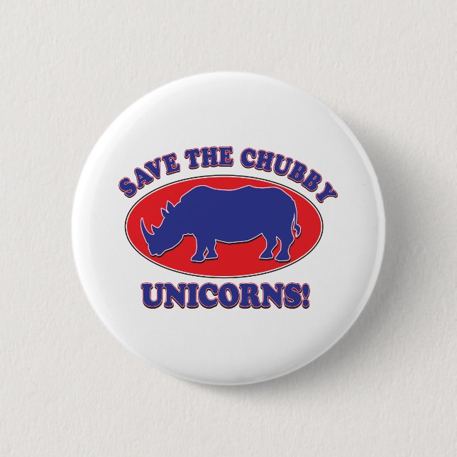 Badge Rond 5 Cm Save the Chubby Unicorns (Devant)