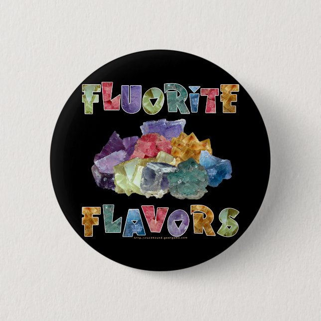 Badge Rond 5 Cm Saveurs Fluorites (Devant)