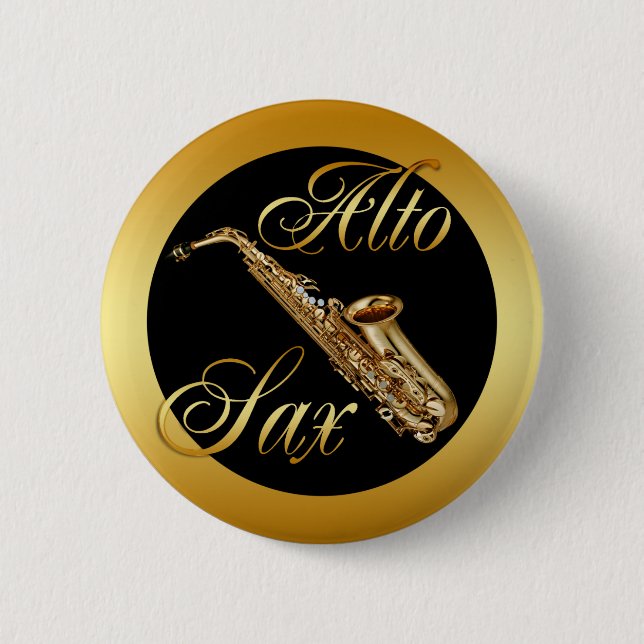 BADGE ROND 5 CM SAXO D'ALTO (Devant)