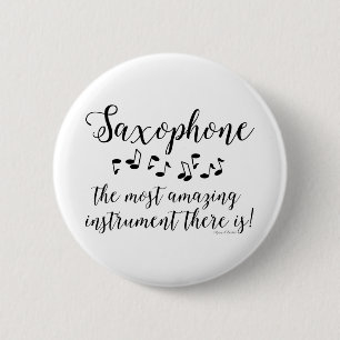 Badge Rond 5 Cm Saxophone Extraordinaire