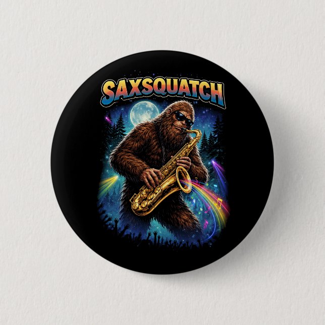 Badge Rond 5 Cm Saxsquatch (Devant)