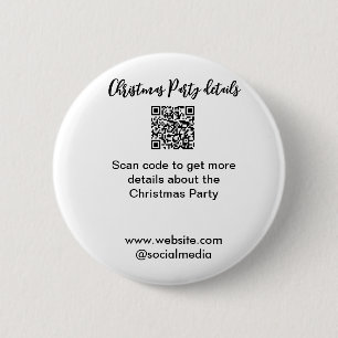 Badge Rond 5 Cm Scan du code QR de la fête de vacances détails sit